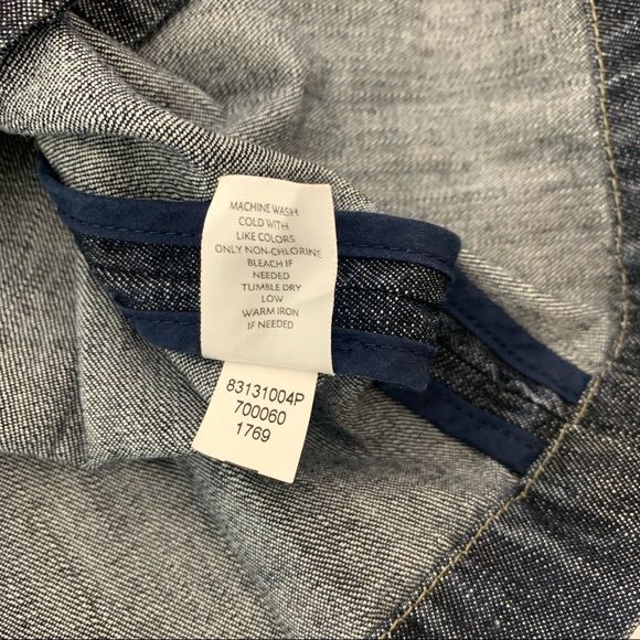 J.Jill Denim Button-Up Jacket with Pleated Peplum. Very Unique! - Picture 7 of 12